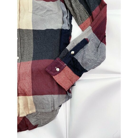 Lucky Brand Womens Sz S Bungalow Plaid Checkered Shirt Button Back Top Shirt - Picture 4 of 8